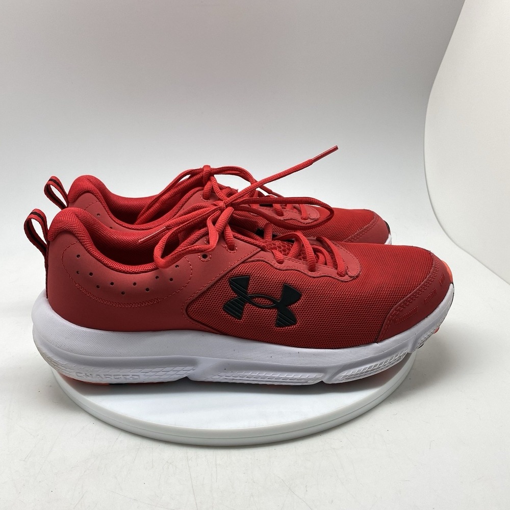 Under Armour Red Athletic Training Shoes with White Soles